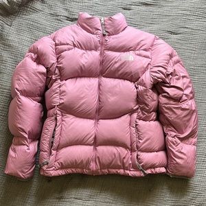 Light pink The North Face puffy jacket 550 fill